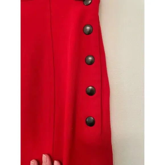 Kenzo Red Button-Detail Skirt - Picture 2 of 8